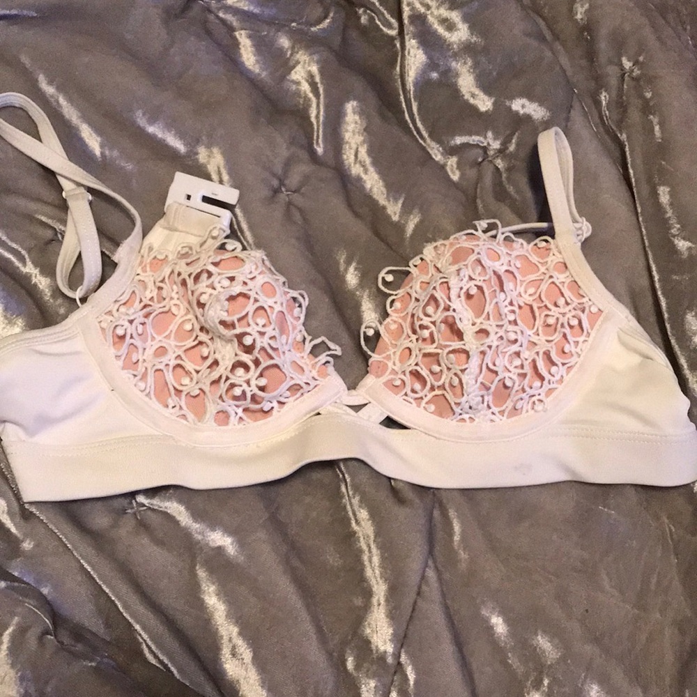 Lace swim top